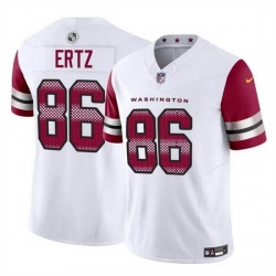 Men Washington Commanders 86 Zach Ertz White 2023 F U S E  Vapor Limited Stitched Football Jersey