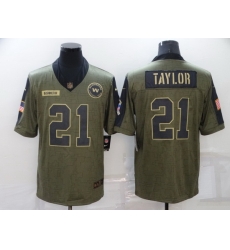 Men Washington Football Team 21 Sean Taylor Nike Olive 2021 Salute To Service Limited Player Jersey
