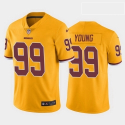Men Washington Redskins 99 Chase Young Color Rush Limited Jersey Gold