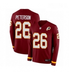 Mens Nike Washington Redskins 26 Adrian Peterson Limited Burgundy Therma Long Sleeve NFL Jersey