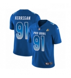 Mens Nike Washington Redskins 91 Ryan Kerrigan Limited Royal Blue NFC 2019 Pro Bowl NFL Jersey