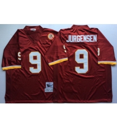 Mitchell And Ness Redskins #9 sonny jurgensen Red Throwback Stitched NFL Jersey
