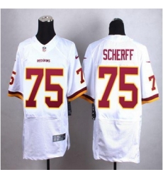 New Washington Redskins #75 Brandon Scherff White Men Stitched NFL Elite Jersey