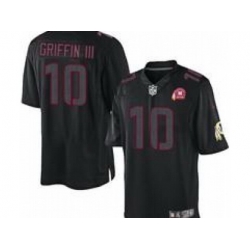 Nike NFL Washington Redskins #10 Robert Griffin III Black Jersey W 80TH P-atch(Impact Limited)