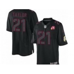 Nike NFL Washington Redskins #21 Fred Taylor Black Jersey W 80TH Pat-ch(Impact Limited)