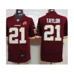 Nike NFL Washington Redskins #21 Fred Taylor red Jersey W 80TH Pa-tch(Limited)