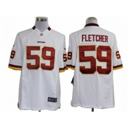 Nike NFL Washington Redskins #59 London Fletcher White Jerseys(Limited)
