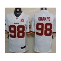 Nike NFL Washington Redskins #98 Brian Orakpo white Jersey W 80TH P-atch(Limited)