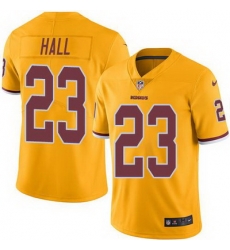 Nike Redskins #23 DeAngelo Hall Gold Mens Stitched NFL Limited Rush Jersey