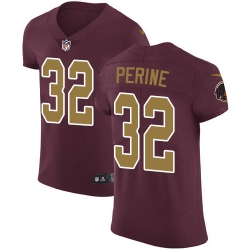 Nike Redskins #32 Samaje Perine Burgundy Red Alternate Mens Stitched NFL Vapor Untouchable Elite Jersey
