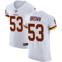 Nike Redskins #53 Zach Brown White Mens Stitched NFL Vapor Untouchable Elite Jersey