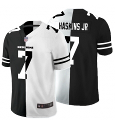Nike Redskins 7 Dwayne Haskins Jr Black And White Split Vapor Untouchable Limited Jersey