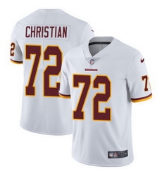 Nike Redskins #72 Geron Christian White Mens Stitched NFL Vapor Untouchable Limited Jersey