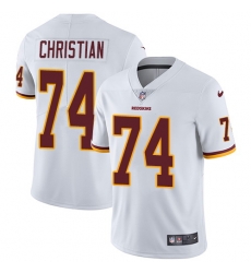 Nike Redskins #74 Geron Christian White Mens Stitched NFL Vapor Untouchable Limited Jersey