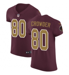 Nike Redskins #80 Jamison Crowder Burgundy Red Alternate Mens Stitched NFL Vapor Untouchable Elite Jersey