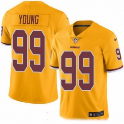 Nike Redskins 99 Chase Young Gold Men Stitched NFL Limited Rush Jersey