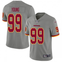 Nike Redskins 99 Chase Young Gray Men Stitched NFL Limited Inverted Legend Jersey