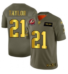Redskins 21 Sean Taylor Camo Gold Men Stitched Football Limited 2019 Salute To Service Jersey