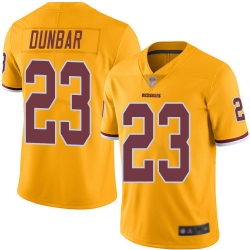 Redskins 23 Quinton Dunbar Gold Men Stitched Football Limited Rush Jersey