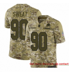Redskins 90 Montez Sweat Camo Men Stitched Football Limited 2018 Salute To Service Jersey