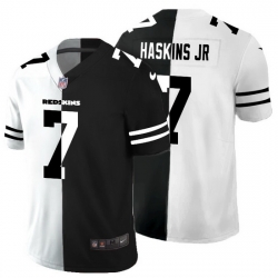 Washington Redskins 7 Dwayne Haskins Jr Men Black V White Peace Split Nike Vapor Untouchable Limited NFL Jersey