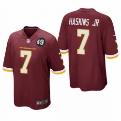 Washington Redskins 7 Dwayne Haskins Jr Men Nike Burgundy Bobby Mitchell Uniform Patch NFL Game Jersey