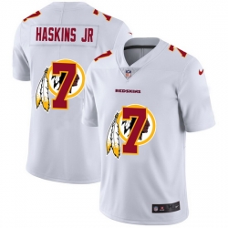 Washington Redskins 7 Dwayne Haskins Jr White Men Nike Team Logo Dual Overlap Limited NFL Jersey