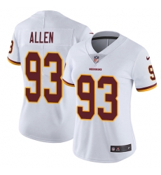 Nike Redskins #93 Jonathan Allen White Womens Stitched NFL Vapor Untouchable Limited Jersey