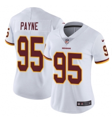 Nike Redskins #95 Da Ron Payne White Womens Stitched NFL Vapor Untouchable Limited Jersey