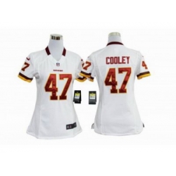 Nike Women NFL Washington Redskins #47 Chris Cooley White Jerseys
