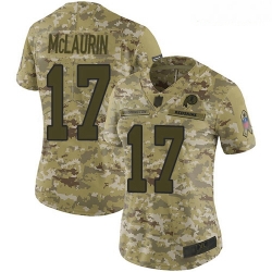 Redskins #17 Terry McLaurin Camo Women Stitched Football Limited 2018 Salute to Service Jersey
