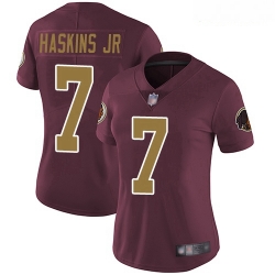 Redskins #7 Dwayne Haskins Jr Burgundy Red Alternate Women Stitched Football Vapor Untouchable Limited Jersey