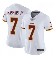 Redskins #7 Dwayne Haskins Jr White Women Stitched Football Vapor Untouchable Limited Jersey