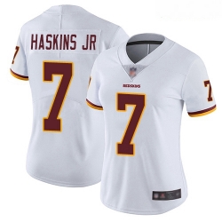 Redskins #7 Dwayne Haskins Jr White Women Stitched Football Vapor Untouchable Limited Jersey