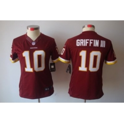 Women Nike Washington Redskins #10 Griffin III Red Color[NIKE LIMITED Jersey]
