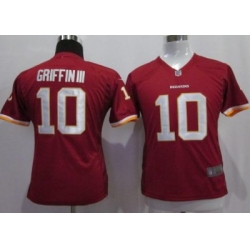 Women Nike Washington Redskins #10 Robert Griffin III Red Nike NFL Jerseys