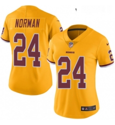 Womens Nike Washington Redskins 24 Josh Norman Limited Gold Rush Vapor Untouchable NFL Jersey