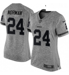 Womens Nike Washington Redskins 24 Josh Norman Limited Gray Gridiron NFL Jersey