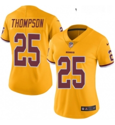 Womens Nike Washington Redskins 25 Chris Thompson Limited Gold Rush Vapor Untouchable NFL Jersey
