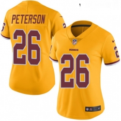 Womens Nike Washington Redskins 26 Adrian Peterson Limited Gold Rush Vapor Untouchable NFL Jersey