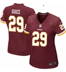 Womens Nike Washington Redskins 29 Derrius Guice Game Burgundy Red Team Color NFL Jersey