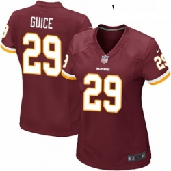Womens Nike Washington Redskins 29 Derrius Guice Game Burgundy Red Team Color NFL Jersey