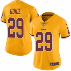 Womens Nike Washington Redskins 29 Derrius Guice Limited Gold Rush Vapor Untouchable NFL Jersey