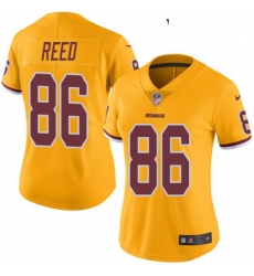 Womens Nike Washington Redskins 86 Jordan Reed Limited Gold Rush Vapor Untouchable NFL Jersey