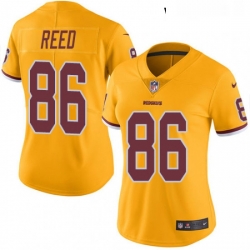 Womens Nike Washington Redskins 86 Jordan Reed Limited Gold Rush Vapor Untouchable NFL Jersey