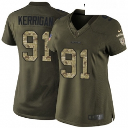 Womens Nike Washington Redskins 91 Ryan Kerrigan Elite Green Salute to Service NFL Jersey