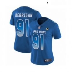 Womens Nike Washington Redskins 91 Ryan Kerrigan Limited Royal Blue NFC 2019 Pro Bowl NFL Jersey