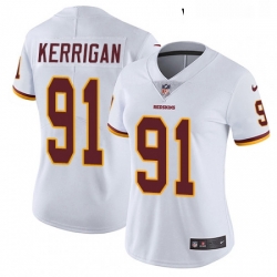 Womens Nike Washington Redskins 91 Ryan Kerrigan White Vapor Untouchable Limited Player NFL Jersey