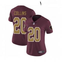 Womens Washington Redskins 20 Landon Collins Burgundy Red Gold Number Alternate 80TH Anniversary Vapor Untouchable Limited Player Football Jersey