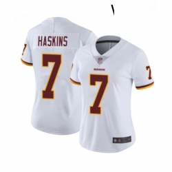 Womens Washington Redskins 7 Dwayne Haskins White Vapor Untouchable Limited Player Football Jersey